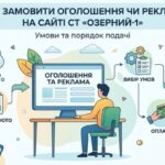 Оголошення та реклама на сайті СТ «Озерний-1»